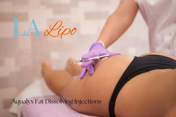 Woman having fat dissolving injections Chipping Norton on thighs